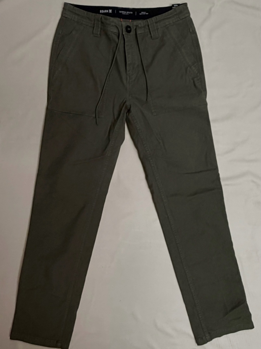 Roark Layover Utility Fatigue Pants Olive Green Size 30